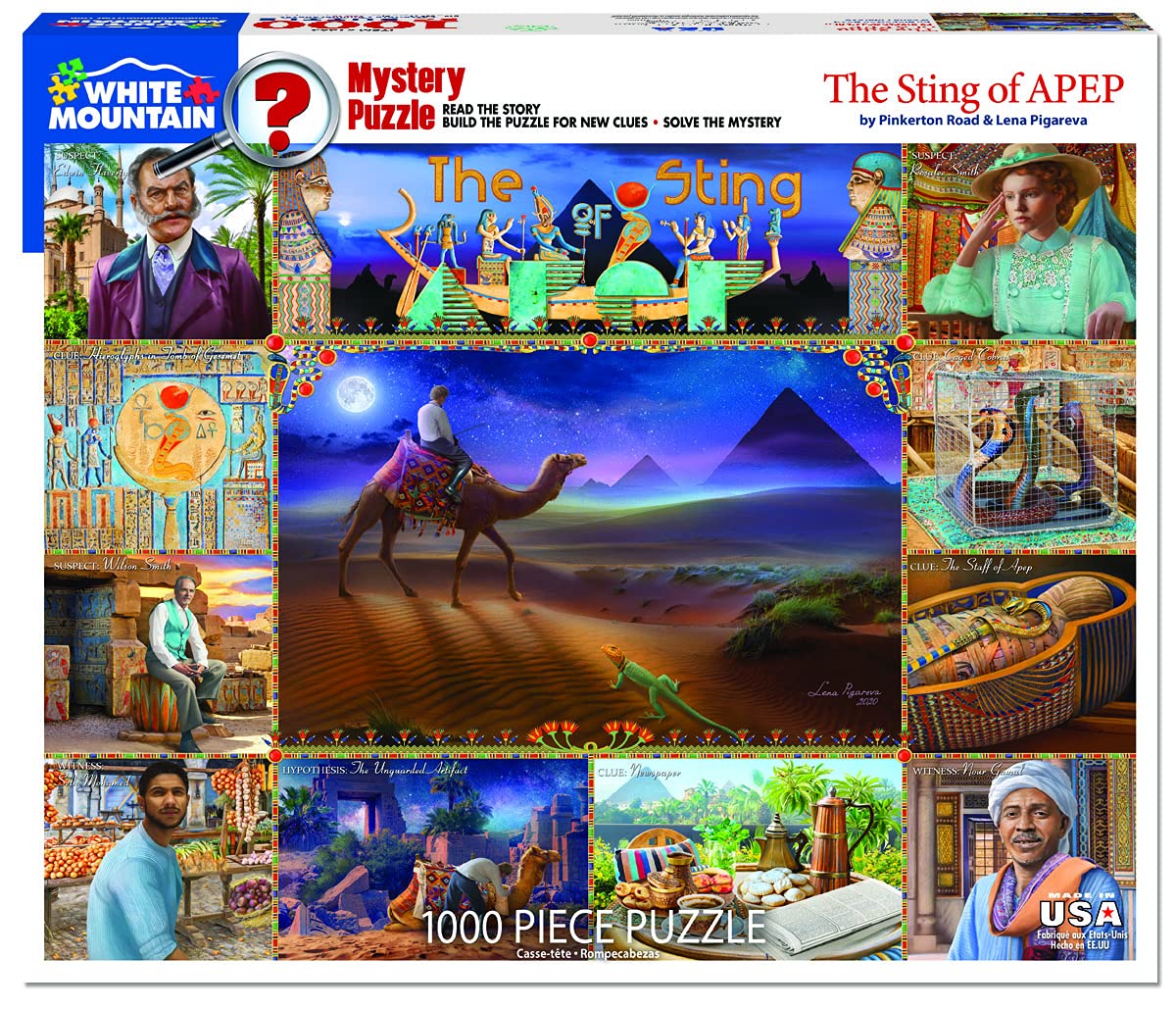 White Mountain 1000 Piece Jigsaw Puzzle Egyptian Mystery, The Sting of APEP