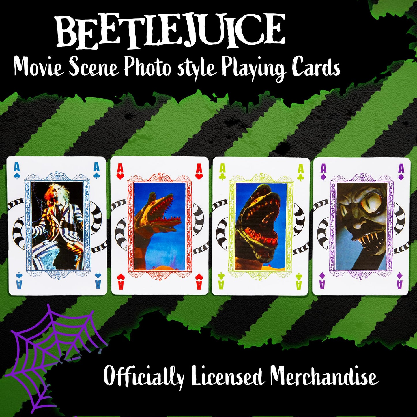 Aquarius Beetlejuice Playing Cards - Deck of Cards for Beetlejuice Fans - Unique Card Designs, Gift & Merchandise for All Ages