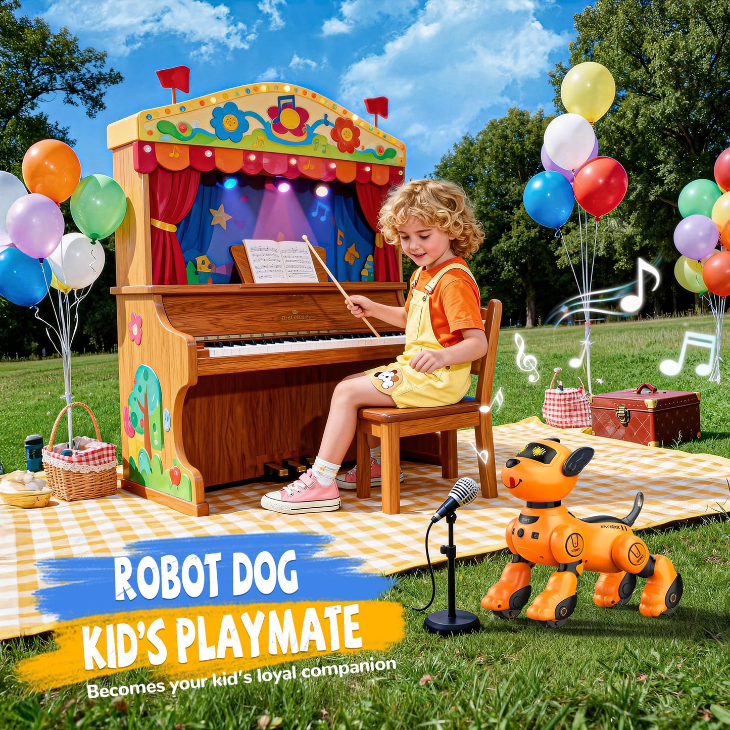 anysun Robot Dog Toy for Kids, Programmable Remote Control Robots Puppy with Follow Up & Touch Sensors, Dancing & Singing, Smart Stunt Robot Pet