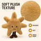 JoyAmigo Happy and Sad Sun Plush Pillow, 13.4 Inch Sunshine Cushion