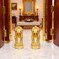 4Set Gold 1/12 Miniature Door Knob Lock and Key Dollhouse Decoration Accessories