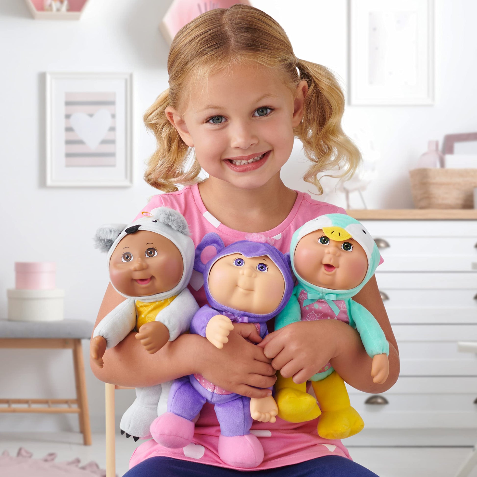 Cabbage Patch Kids Space Friends 3-Pack - 9 Inch CPK Dolls - Collectible Cuties - Features Mercury Monkey, Pluto Penguin, Nova Koala - Thumb-Sucking