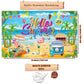 Summer Party Decorations, Hello Summer Beach Party Backdrop Banner for Hello Summer Decorations, 71 x 43 inch