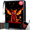 Bindablu Trading Card Binder | Premium Card Album for TCG & Sports Cards | 3-Ring Zipper Binder with Removable Sleeves for Standard Size Cards | Boys