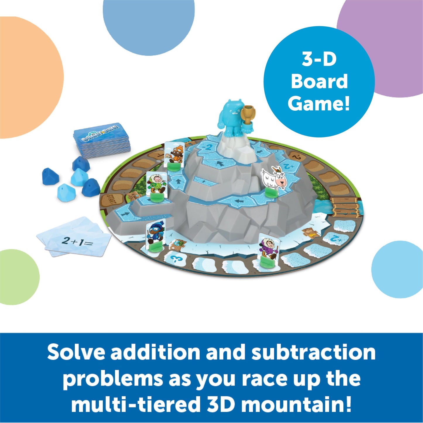 Learning Resources Summit Sums - Math Manipulatives, Montessori Board Games, Addition and Subtraction, Counting literacy Toys, STEM for Kids, Critical