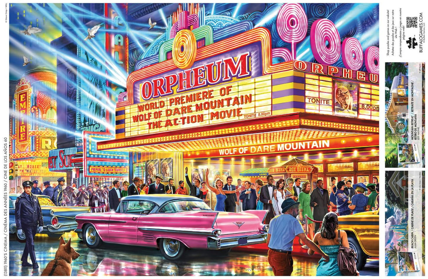 Buffalo Games - Night & Day 1960s Cinema - 1000 Piece Puzzle for Adults