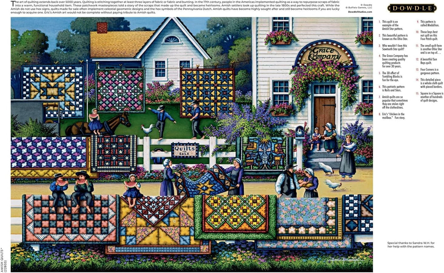 Buffalo Games - Eric Dowdle Amish Quilts - 300 Piece Puzzle for Adults