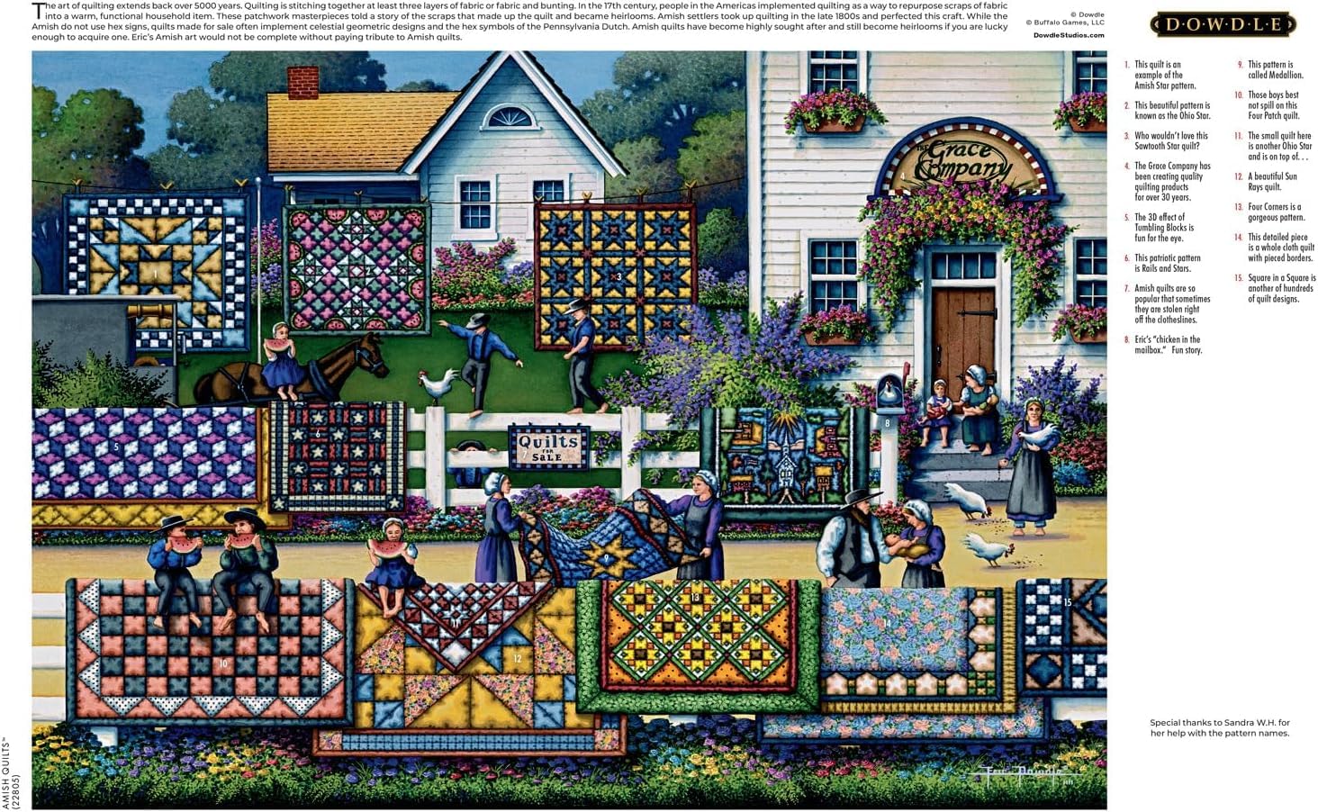Buffalo Games - Eric Dowdle Amish Quilts - 300 Piece Puzzle for Adults
