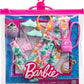 Barbie Fashion Pack of Doll Clothes Inspired by Jurassic World, Collectible Set Includes Crop Top & Jogger Pants with Dinosaur Print & 8 Accessories
