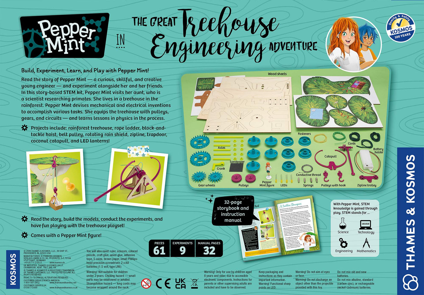 Thames & Kosmos 626020 Pepper Mint in The Great Treehouse Engineering Adventure Science Experiment Kit, Blue