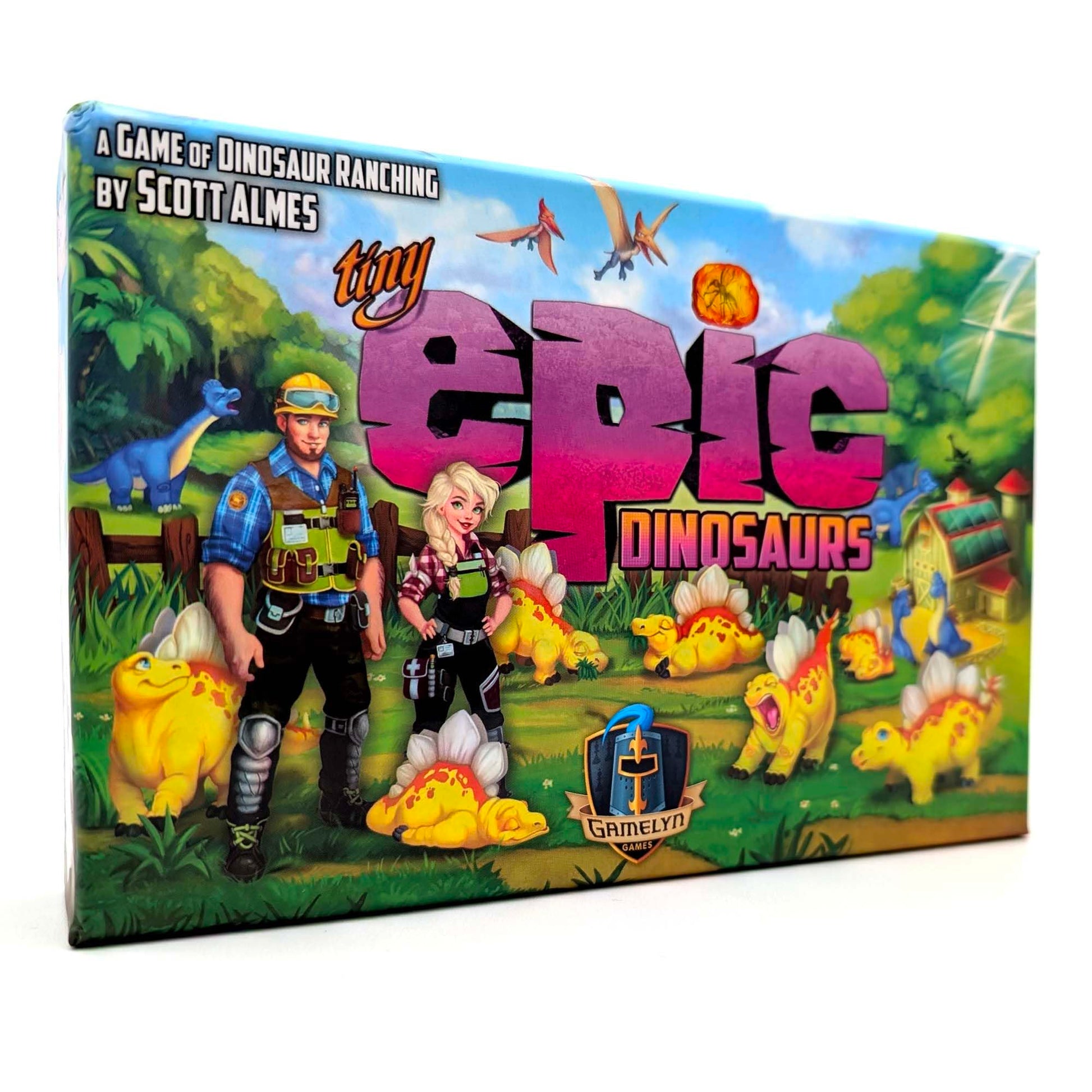 Tiny Epic Dinosaurs Deluxe | Strategic Worker Placement Game, Includes Laboratory Mini Expansion | 1-4 Players, Ages 14+ | Dino Ranching & Resource