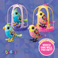 DigiBirds Interactive Singing Bird Toy - with Cage - 50+ Melodies, Collectible Electronic Pet, Tap to Tweet & Sing, Collect Mechanical Bird