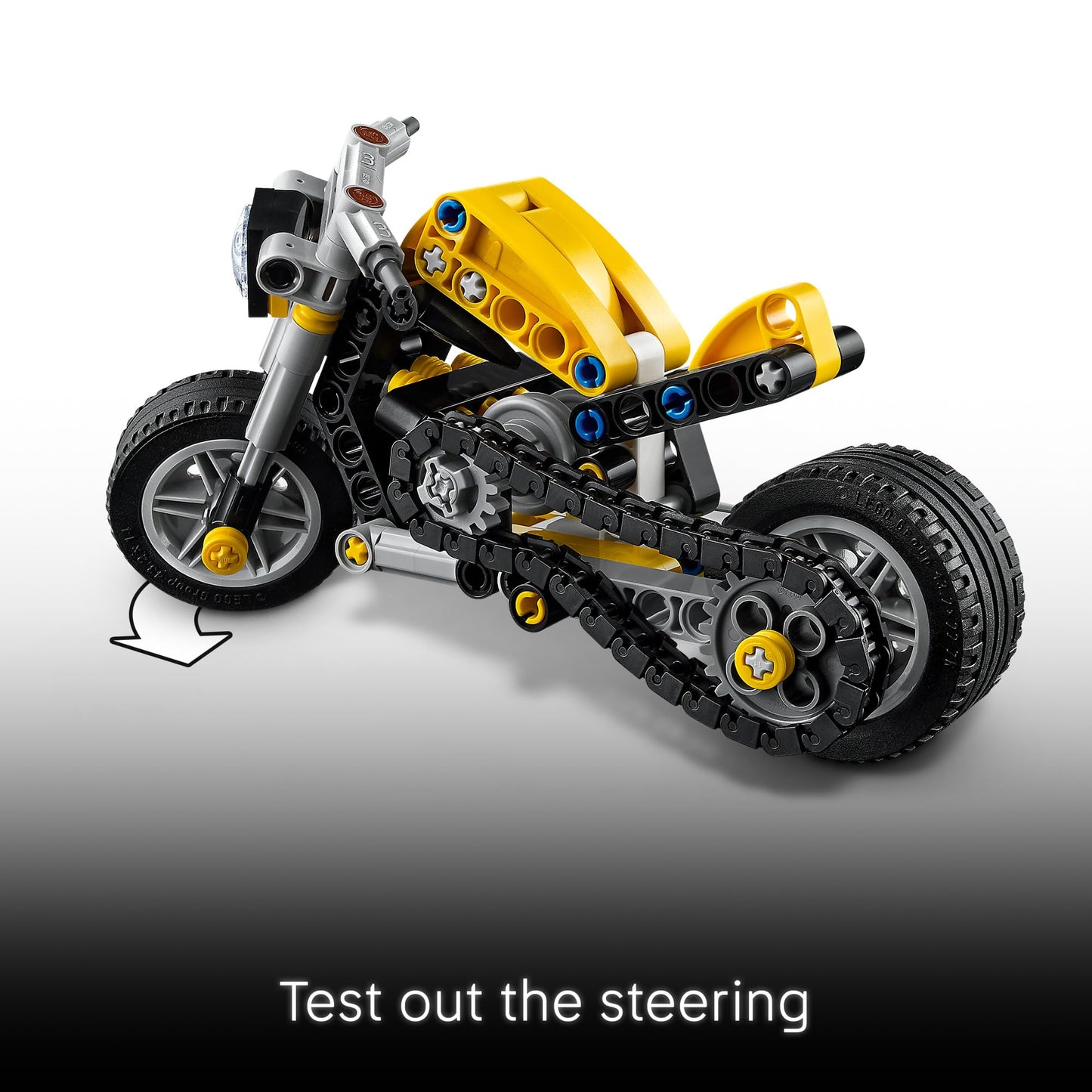 LEGO Technic Yellow Motorcycle Toy - Building Toy for Boys & Girls, Ages 7+ - Model Kit with Detailed Features - Bedroom Decor for Kids - Gift for