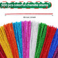 Eppingwin 500pcs Pipe Cleaners, Glitter Pipe Cleaners Craft Supplies, 10 Colors Chenille Stems for DIY Arts Crafts Project
