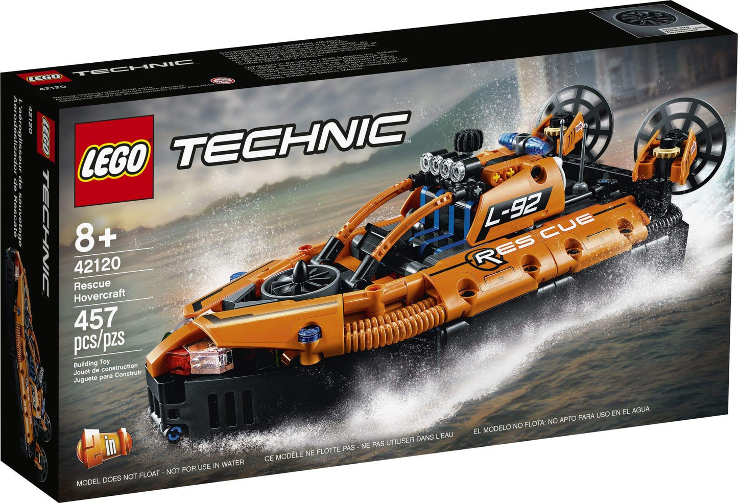 LEGO Technic Rescue Hovercraft 42120 Model Building Kit; This Awesome Toy Hovercraft Makes A Great Gift for Any Occasion, New 2021 (457 Pieces)