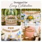 Pre-Printed Banner Kit - 97 BURLAP Flags with WHITE Letters, Numbers & Symbols, Reusable DIY Custom Banner, Make Your Own Personalized Banner