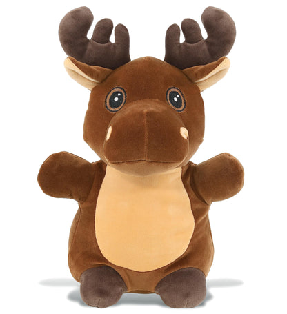 DolliBu Snug-Mooshies Standing Moose Stuffed Animal Plush Toy - Wild Super Squishy Soft Animal Friend for Girls and Boys, Medium Huggable Cute Plush