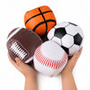 Liberty Imports 4 Pk Soft Stuffed PU Sports Balls for Kids, Toddlers - Football Baseball Basketball Soccer