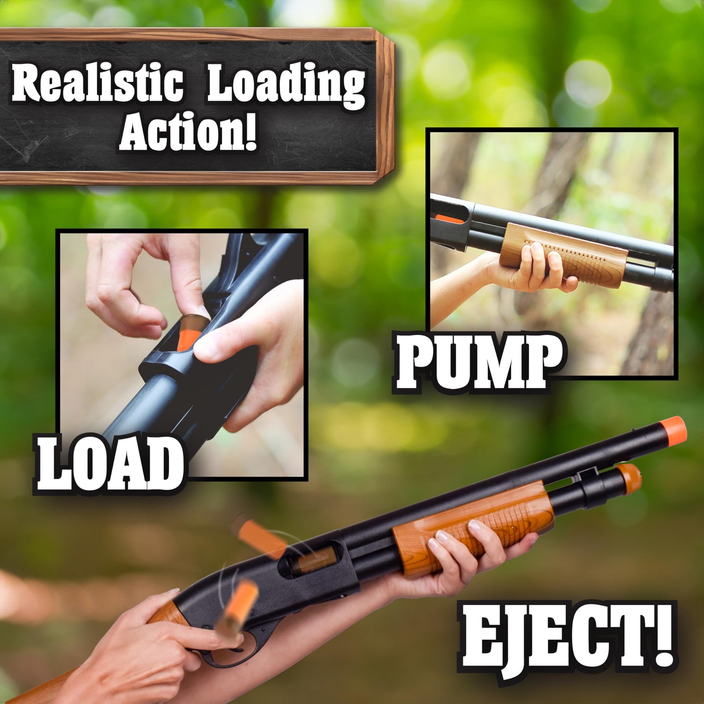 Sunny Days Entertainment Pump Action Blaster - Sound & Shell Eject - 5+
