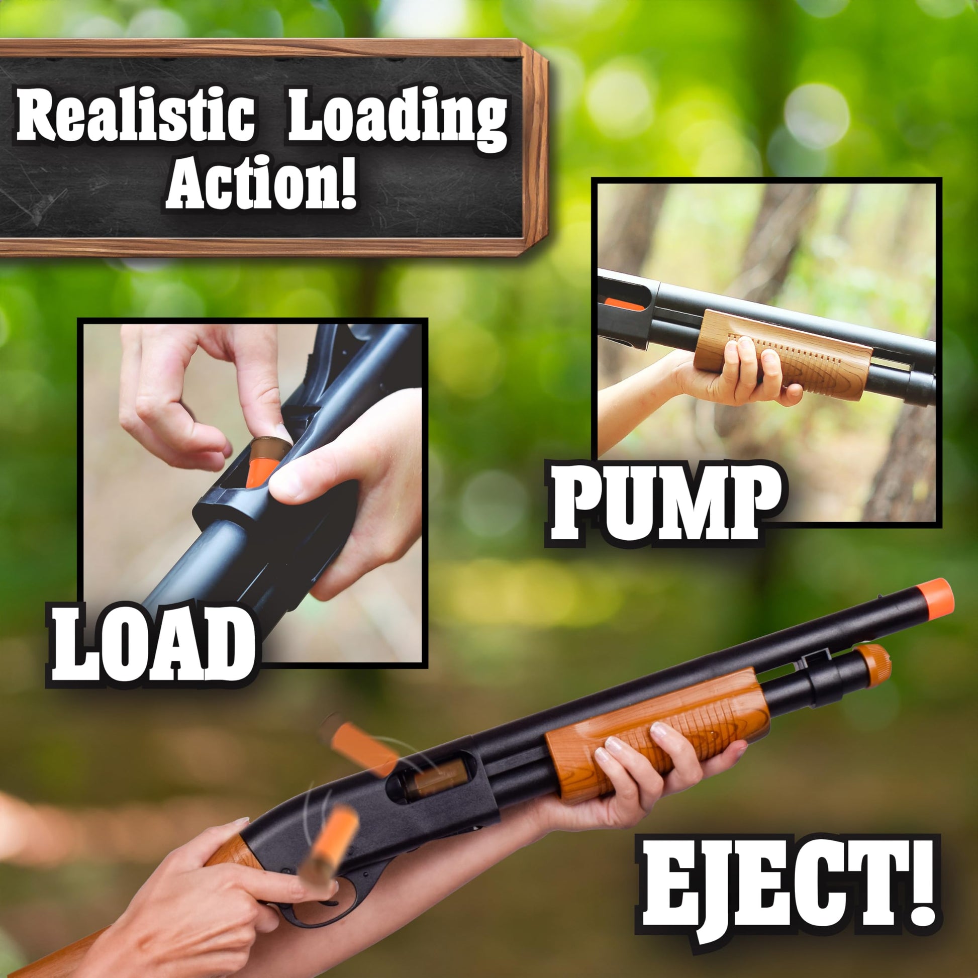 Sunny Days Entertainment Pump Action Blaster - Sound & Shell Eject - 5+