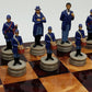 32 Piece Themed Set of Chess Men Pieces Civil War or American Revolution or WW2 - NO Board (American Civil War - General Queens)
