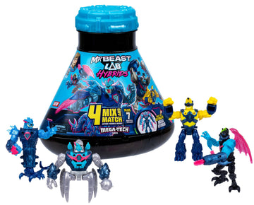 MrBeast Lab Hybrids Mega Pack, 4 Mix & Match Figures, 7 Accessories