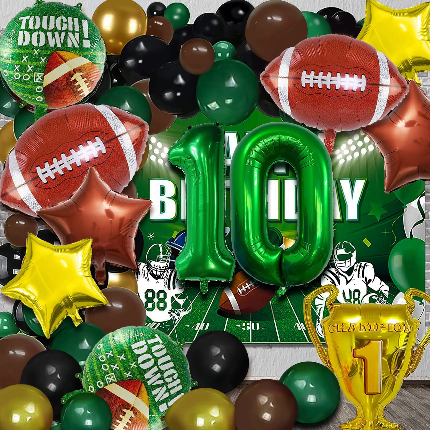 Football Balloons Set Football Birthday Party Decorations Football Touchdown Sports Theme Birthday Party Decoration, Tailgate Game Day Football Theme