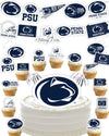 Penn State Cake Topper & Decorations, Graduation Party Supplies, PSU 42 Pcs