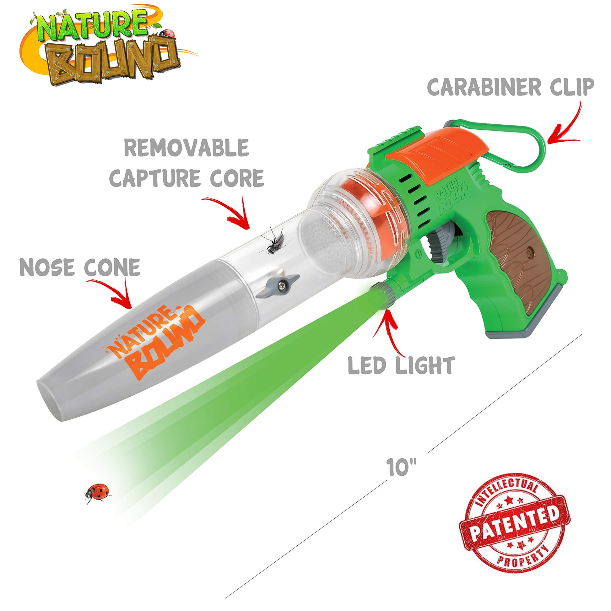 Nature Bound Bug Catcher Vacuum with Light Up Critter Habitat Case, Eco-Friendly Outdoor Toys for Kids, Includes Vacuum and Cage, Bug Vacuum for Kids