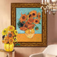 Mavo brix Flowers Building Sets for Adults, Van Gogh Prints Art Botanical Collection, Sunflowers Pot Bouquet Plants Kits Compatible with Lego Flowers