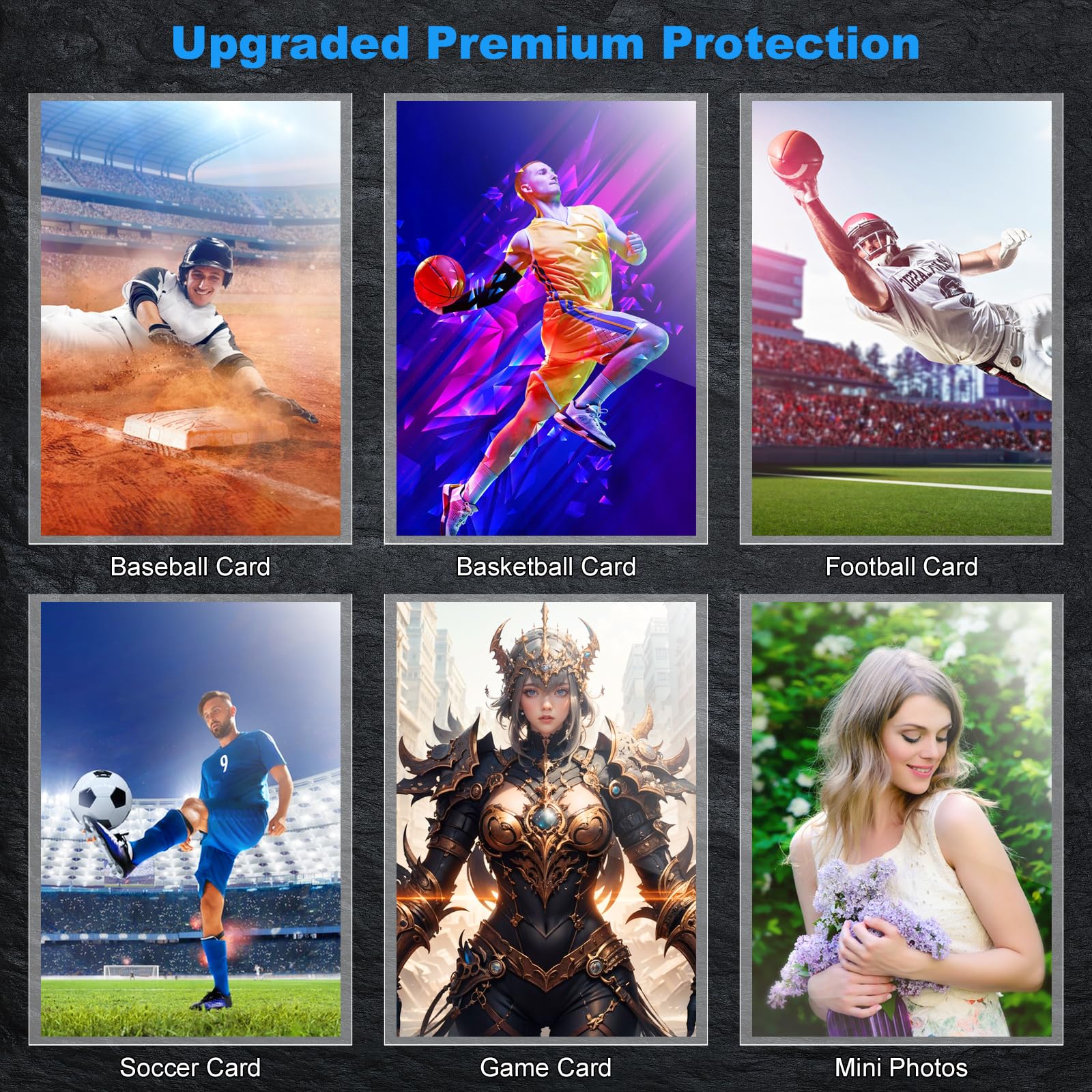200Pcs Card Sleeves, Penny Sleeve,Trading Card Sleeve, Clear Inner Protector Fit for MTG TCG Baseball Football Soccer Sports Standard Trading Cards