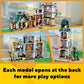 LEGO Creator 3 in 1 Main Street Building Toy Set, Features a Toy City, Art Deco Building, Market Street, Hotel, Café, Music Store and 6 Minifigures,