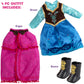 3pc Anna Frozen Movie Inspired Outfit- 18" Doll Clothes & Accessories Compatible w American Girl Dolls- Snow Queen Princess Set Includes Dress, Shawl