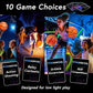 Starlux Games Light Up Basketball Set: Starshooters - Rechargeable, w/10 Game & Training Modes + Marker Lights | Ages 8+ | Glow in The Dark | Sports