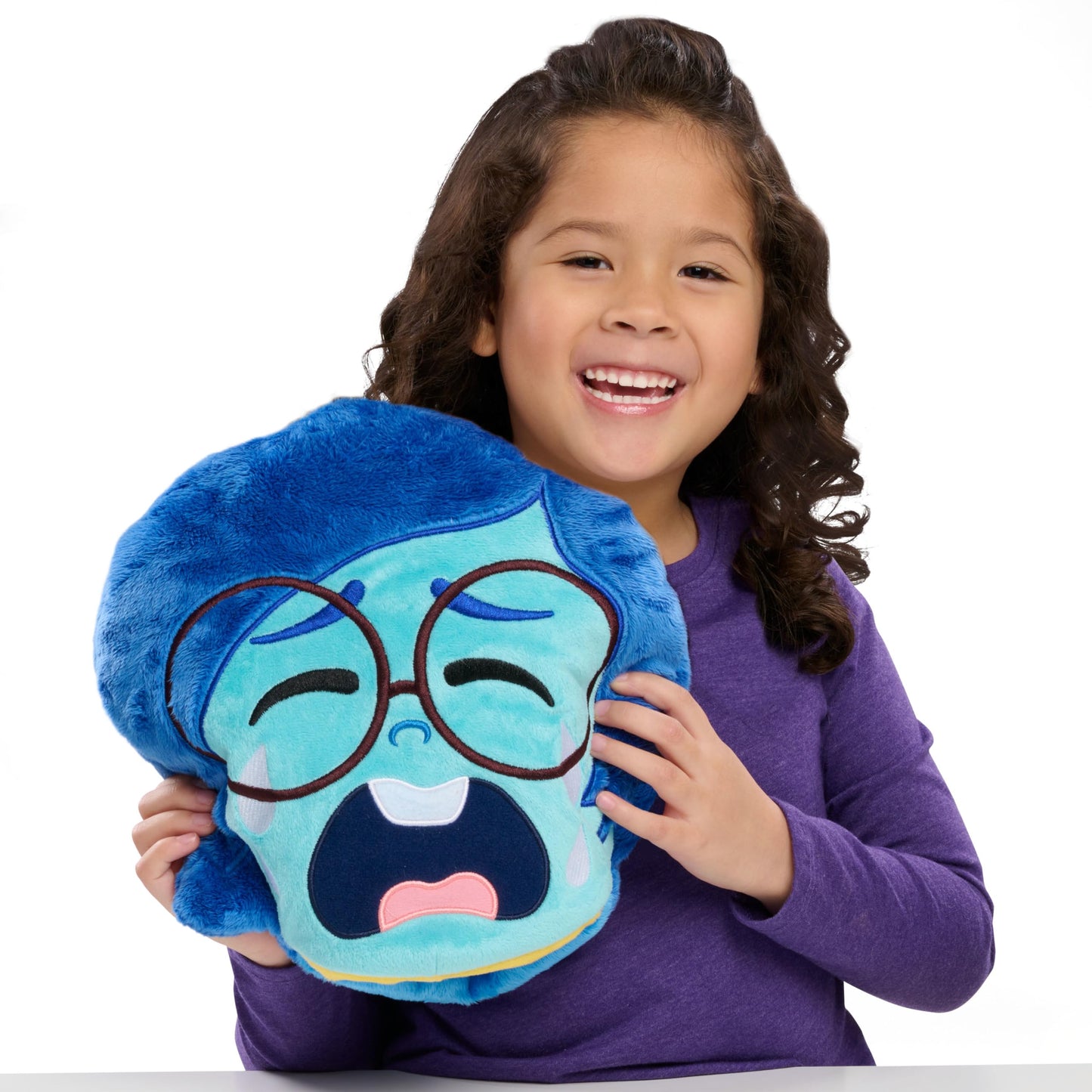 Inside Out 2 Flip-A-Mood Reversible Plush Joy/Sad, Easter Basket Fillers, Gifts, Presents, Kids Toys for Ages 3 Up by Just Play, Kids Toys for Ages 3