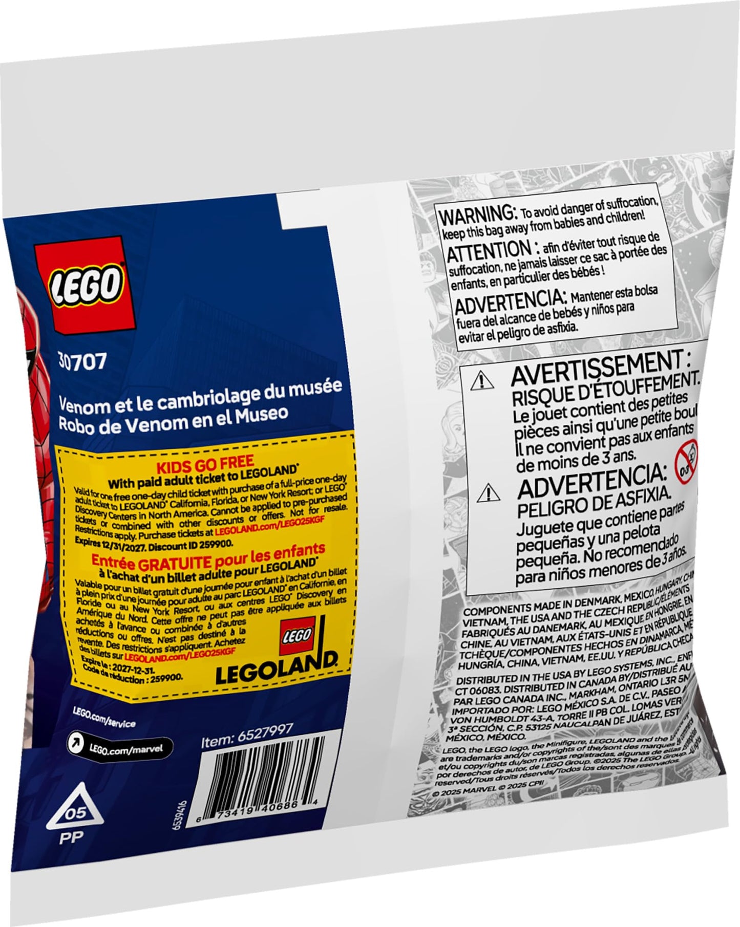 LEGO Marvel Spider-Man Venom's Museum Robbery Building Set, 30707, 36 Pieces, Ages 6+