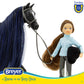 Breyer Freedom Series Horse & English Rider Set - Jet & Charlotte - 9.75" x 7" Black Toy Figure, 1:12 Scale, Model #61145