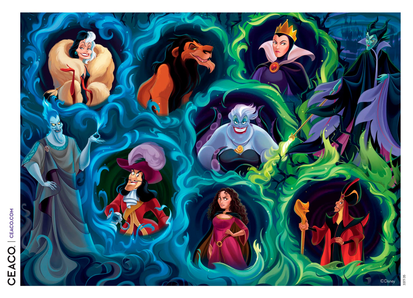 Ceaco - Disney - Villains - 1000 Piece Jigsaw Puzzle for Adults - Challenging Puzzle Perfect for Game Nights - Finished Size is 26.5 x 19