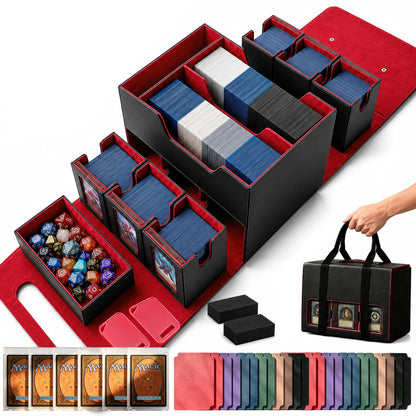 MTG Deck Box for Commander & TCG, Trading Card Storage Box with Handle