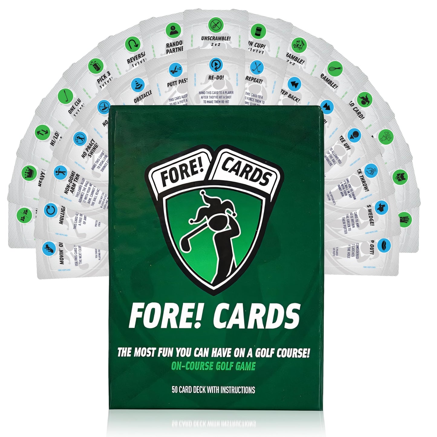 Fore Cards On Course Golf Game - Interactive Golf Card Game for Fun, Strategy & Competition - Mix Classic & Unique Formats - Fore Cards Golf Games