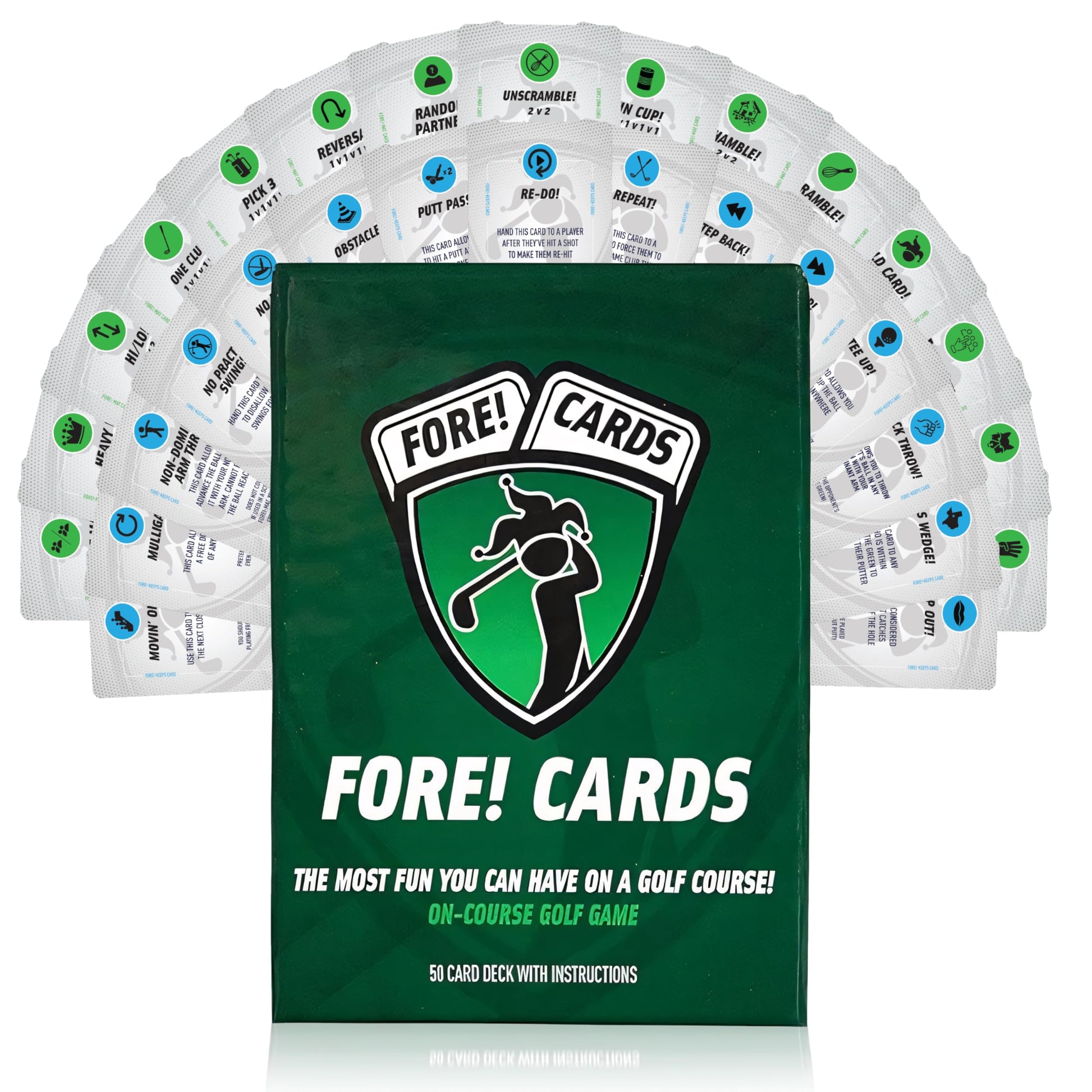Fore Cards On Course Golf Game - Interactive Golf Card Game for Fun, Strategy & Competition - Mix Classic & Unique Formats - Fore Cards Golf Games
