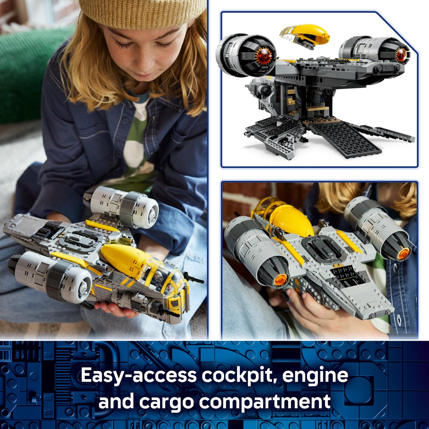LEGO Star Wars: The Mandalorian and Grogu The Razor Crest Building Toy - Build and Display Set for Boys & Girls, Ages 10+ - Star Wars Gifts