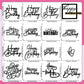 15 PCS Black Happy Birthday Cake Toppers Acrylic Mirror Inserts for Cakes Cupcakes Desserts 15 Styles