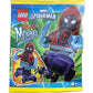 LEGO Marvel Superheroes Spider-Man Across The Spider-Verse Minifigure - Miles Morales Minifigure with Skateboard, Spider, Cool Web Blasts,