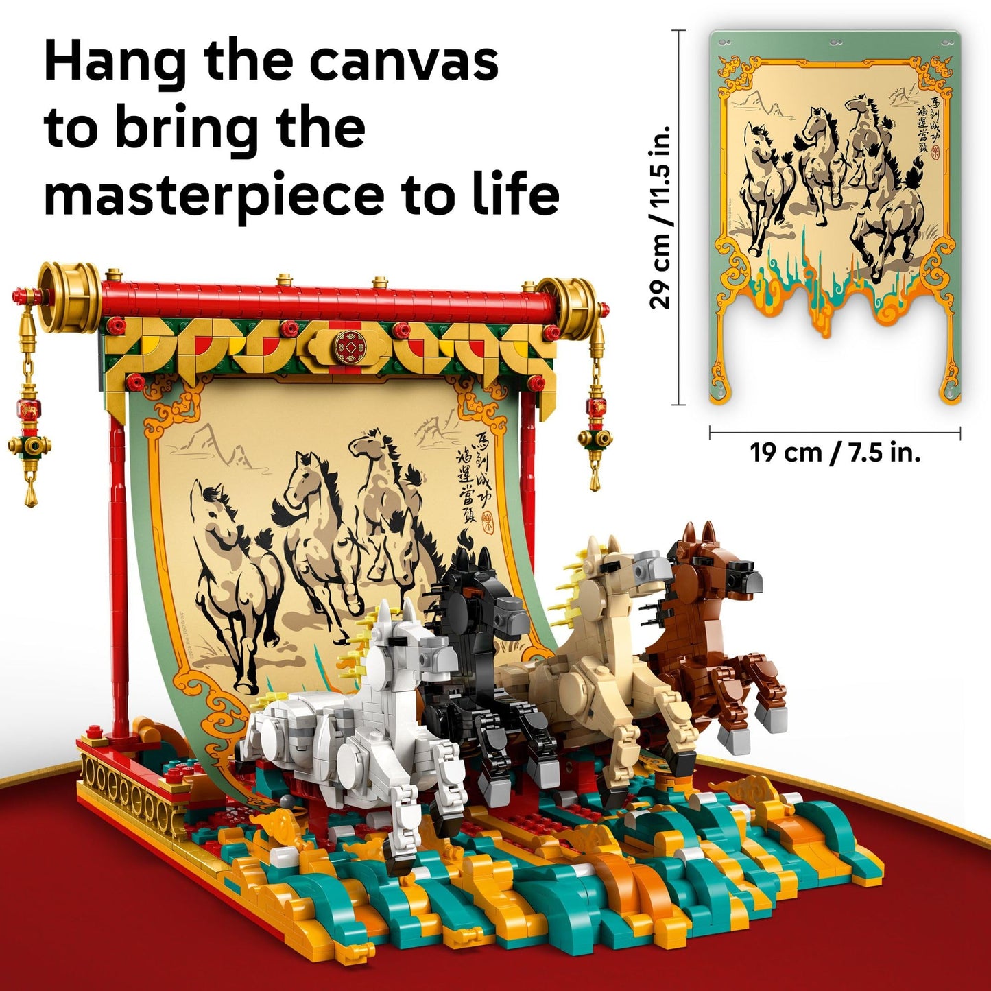 LEGO Spring Festival Galloping Horse Canvas Kids Building Toy - Year of the Horse Toy for Girls & Boys, Ages 10+ - Buildable Chinese New Year