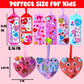 YIYEE 36 Sets Valentines Day Crafts for Kids, DIY Foam Bookmarks Valentine Cards Craft Kit for Kids Craft Hanging Ornament, Valentines Activities