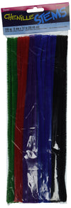 Darice Chenille Stems 6mm 12-Inch, 100/Pkg, Jewel
