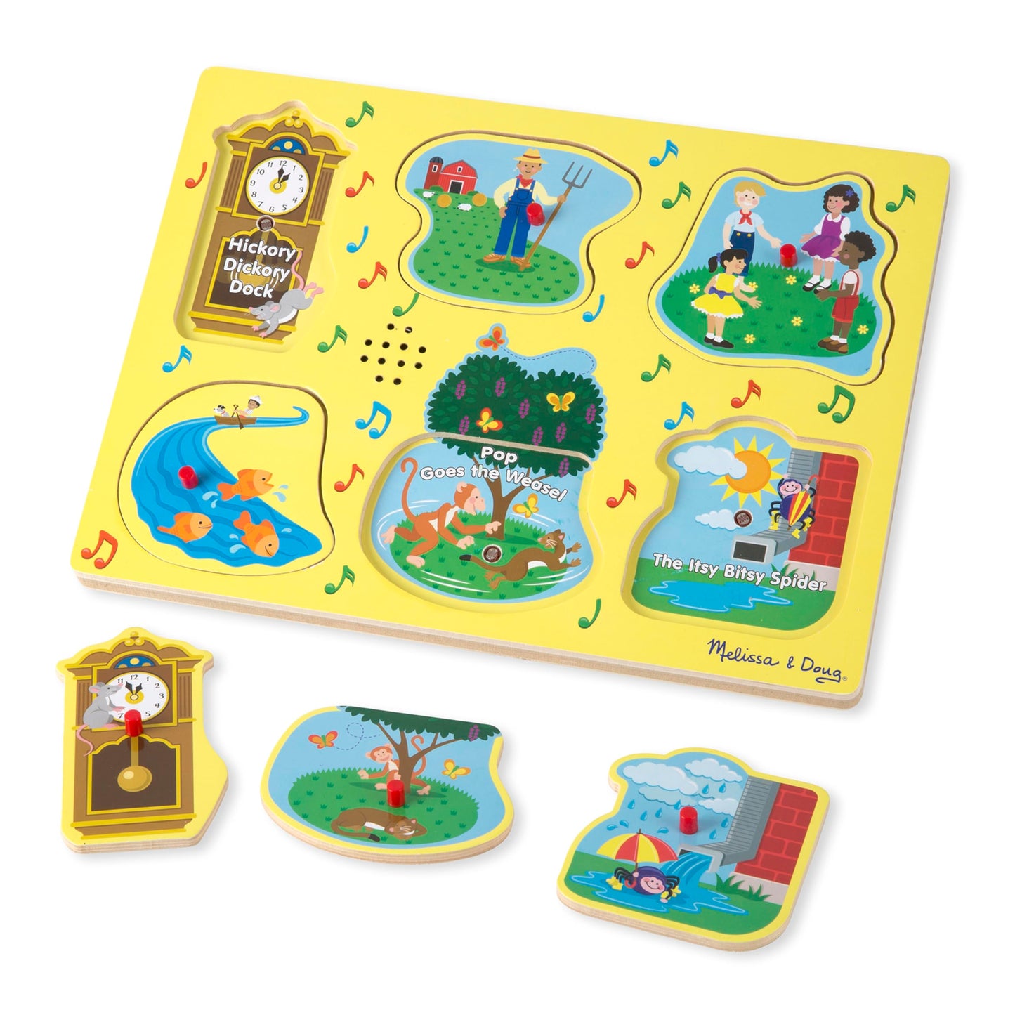 Melissa & Doug Nursery Rhymes 1 Light-Activated Sound Puzzle - 6 Pieces