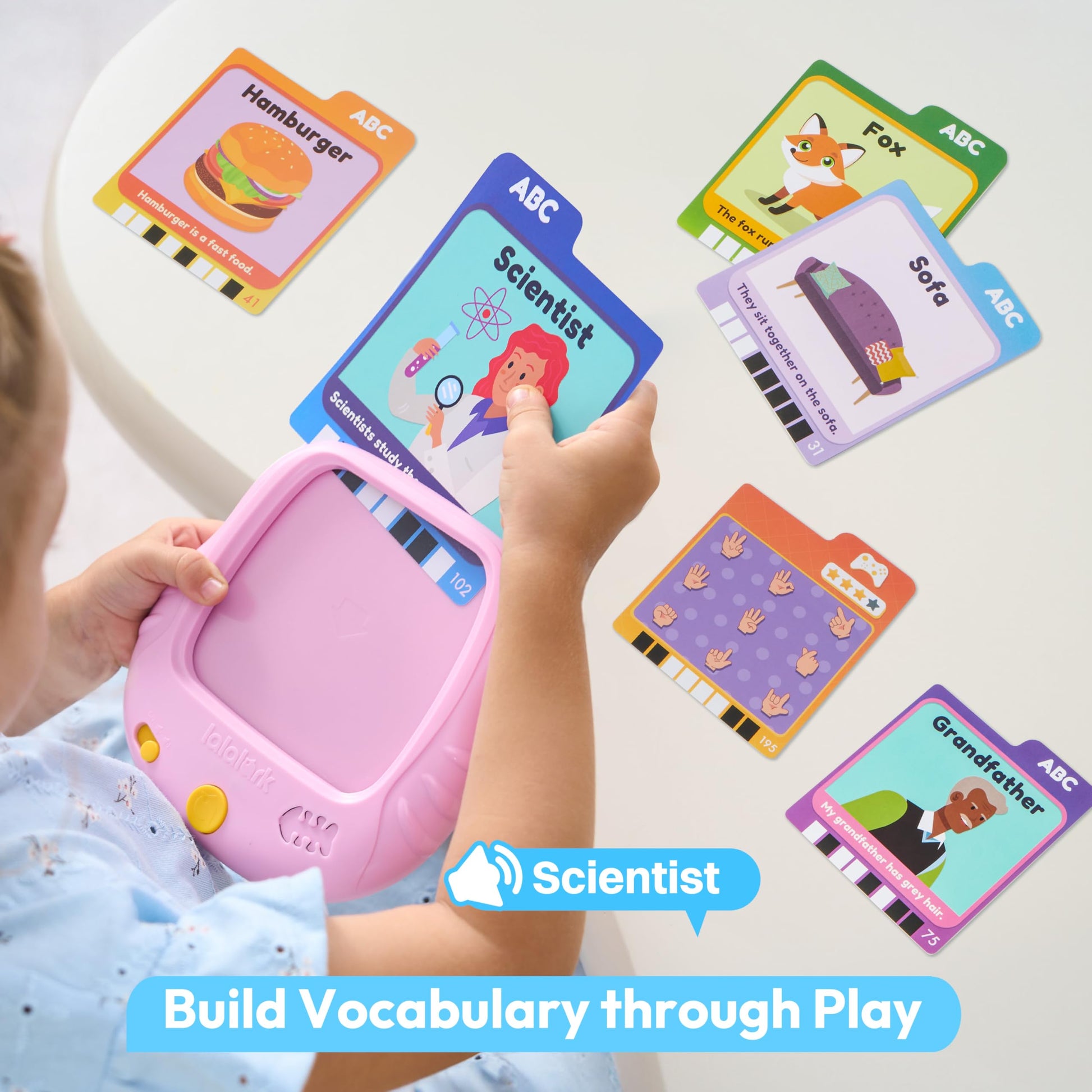 lalalark Talking Flash Cards for Kids 3 4 5 Year Old, Toddler Learning Toys with 136 Sight Words & 64 Games, Montessori Educational Toy for Kids