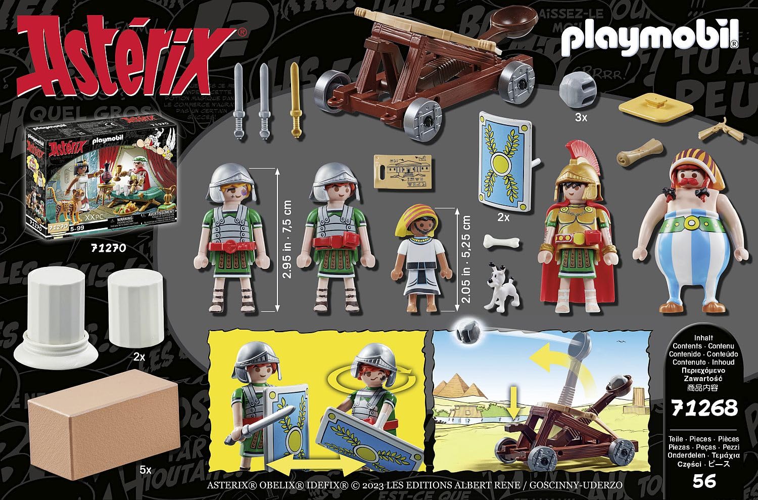 Playmobil 71268 Asterix: Numerobis and The Battle of The Palace - with Five Characters and Accessories - The Adventures of Obelix - History